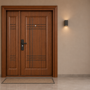Linear crest petra premium steel door